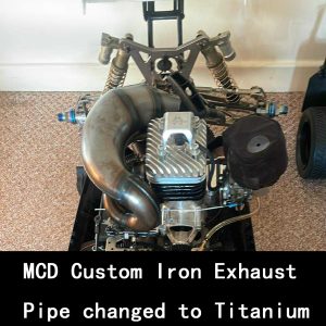 MCD custom iron exhaust pipe changed to titanium material Custom Product – Ships Within 25 Days After Payment
