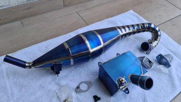 [Balance 60%] $504 USD Required | 88cc Engine Diablo Custom Titanium Exhaust Pipe & Titanium Tank - Completed & Shipped within 40 Days - Customer: Aster***ilva