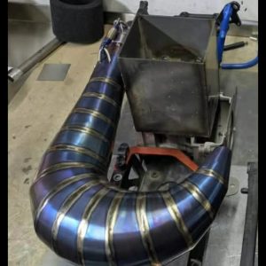 [Deposit 40%] $342 USD Required | MCD Titanium Fuel Tank + Cap & BAJA Titanium Exhaust Pipe - Completed & Shipped within 40 Days - Customer: Gustav* Henri***
